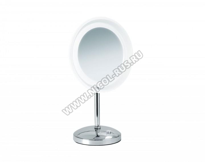 Зеркало косметическое с LED подсветкой увеличение х5 настольное