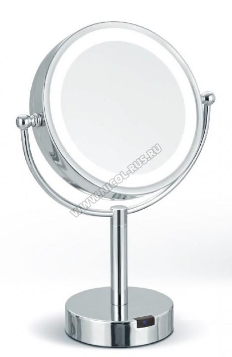 Зеркало косметическое с подсветкой LED и увеличением х1 и х5 настольное