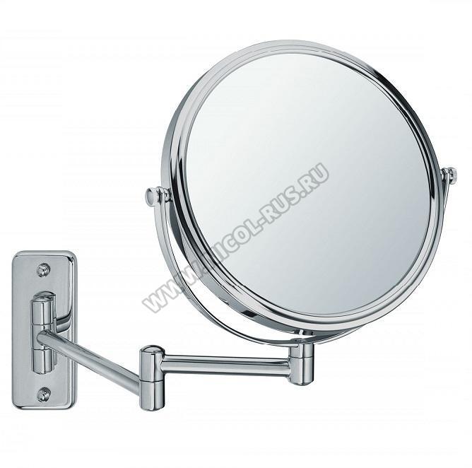 Nicol косметическое зеркало двухстороннее с увеличением х1 и х5 настенное металл сатин