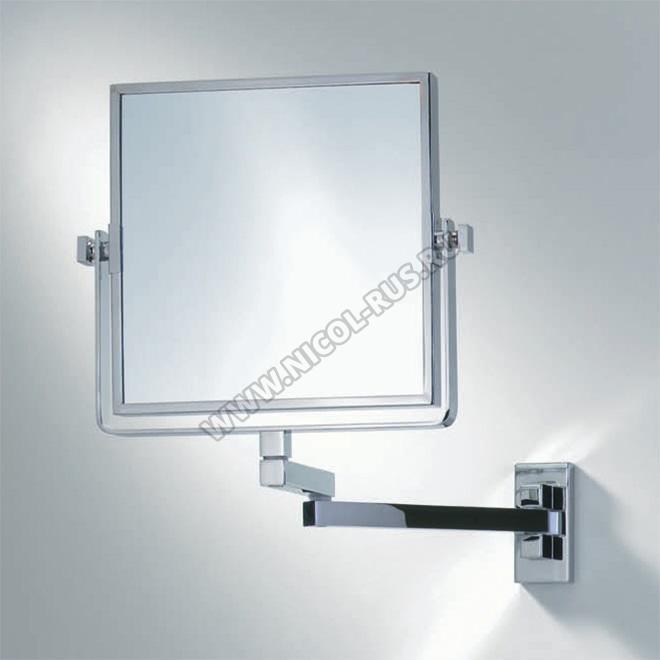 Квадратное зеркало косметическое с увеличением 1х1 и 1х3 двухстороннее