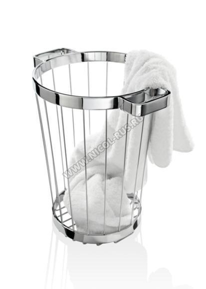 Ведро корзина металлическая с ручками Towel Basket круглая