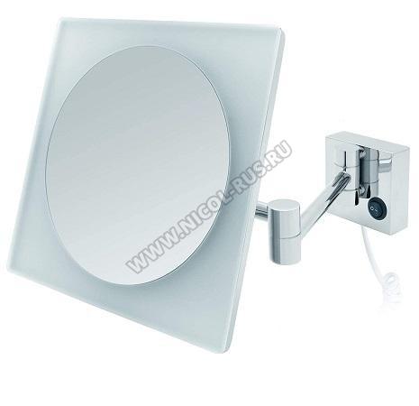 Настенное косметическое зеркало с подсветкой LED и увеличением 1х5