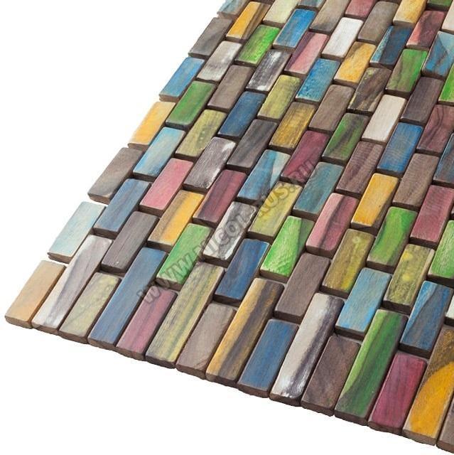 Multicolor коврик для ванной комнаты тиковый деревянный