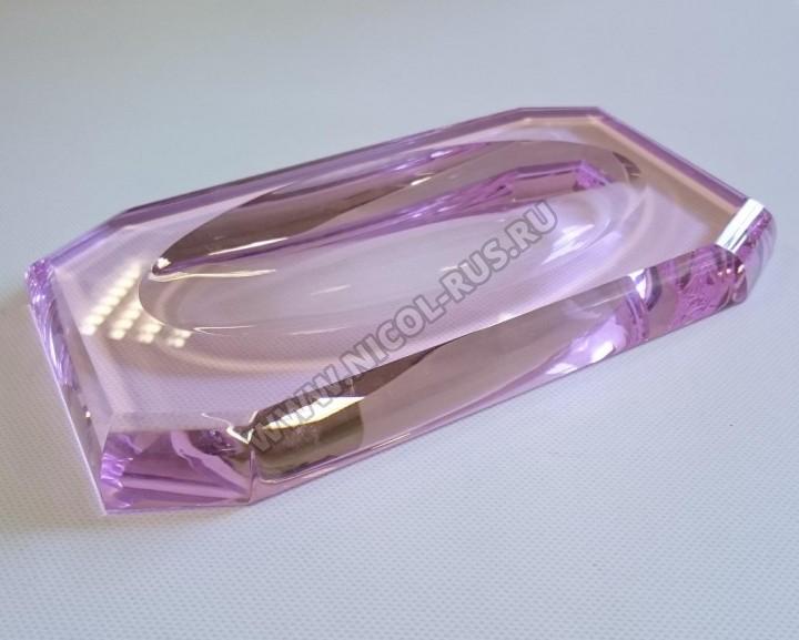 Decor Walther Настольные аксессуары для ванной хрустальные розовые мыльница лоток