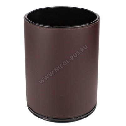 Ведро для бумаг кожаное круглое Moka