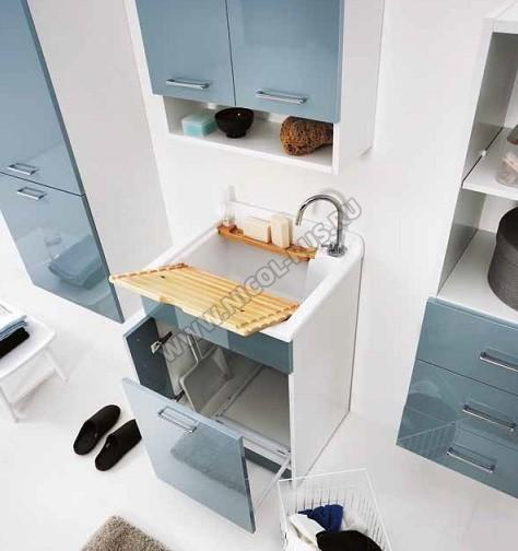 Постирочная раковина Celeste Colavene мебель итальянская с корзиной для белья