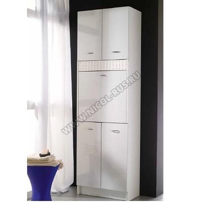 Colavene шкаф колонка с полками и откидной корзиной для белья