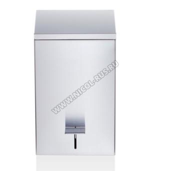 Decor Walther ведро для мусора с педалью квадратное 5,5 литров сталь матовая