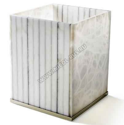 3SC RIGATO ведро без крышки натуральный ALABASTRO золото квадратное