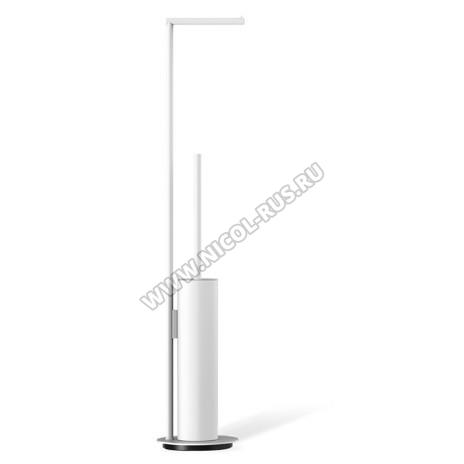Decor Walther стойка напольная с ёршиком и бумагодержателем белая матовая