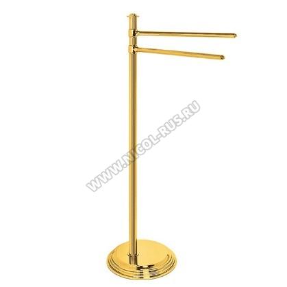 Colombo стойка с полотенцедержателем PVD золото матовое