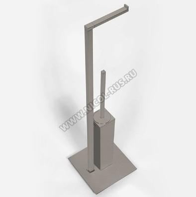 Colombo MiniQ стойка напольная с ёршиком и бумагодержателем PVD нержавеющая сталь