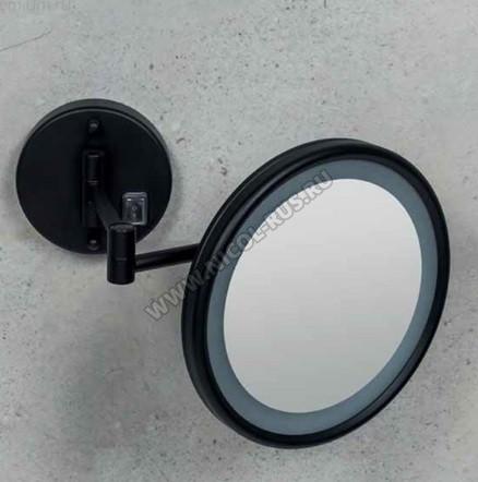 Colombo Fashion Mirrors косметическое зеркало с подсветкой иувеличением х3 чёрное круглое настенное