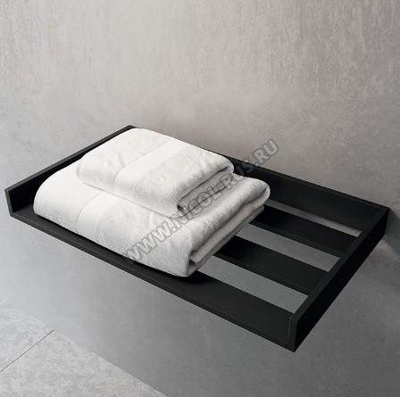 Novellini Kuadra полка для полотенец 61 cм чёрный матовый