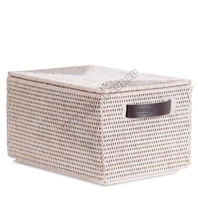 Decor Walther Basket коробка ёмкость универсальная для хранения с крышкой ротанг светлый