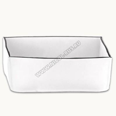Decor Walther лоток кожаный белый прямоугольный