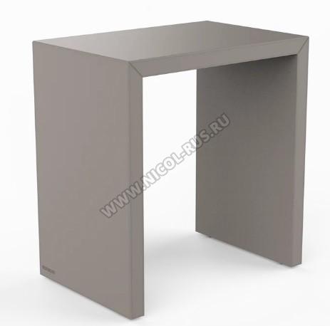 Side столик табурет кожаный Taupe серо-коричневый