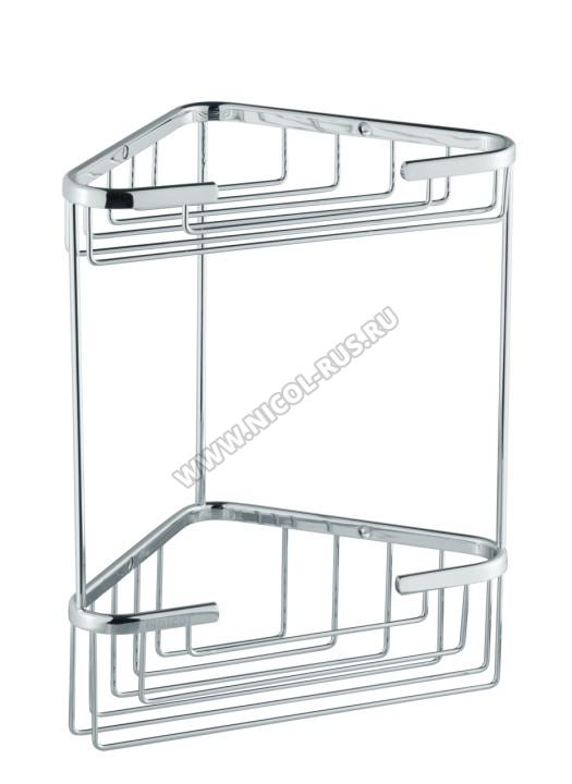 Полочка-сетка угловая двойная