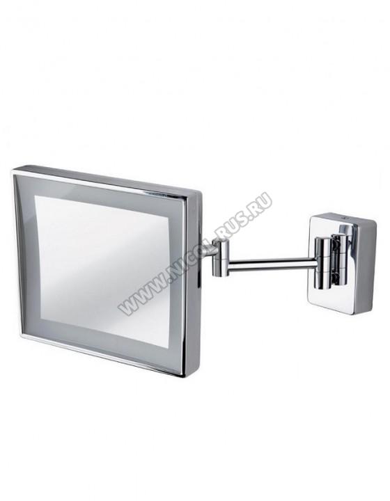Зеркало косметическое с подсветкой LED увеличение х3 прямоугольное