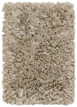Пушистый коврик для ванной бежево-серый 60х55