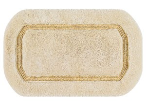 Коврик для ванной Жасмин с декором люрекс золотой 130х70