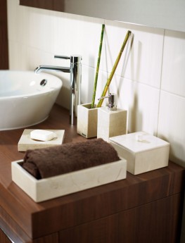 Victoria настольные аксессуары для ванной травертин