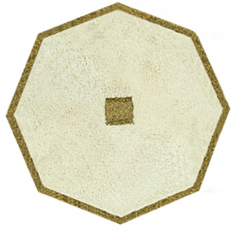 Коврик для ванной комнаты восьмиугольный люрекс золотой, серебряный