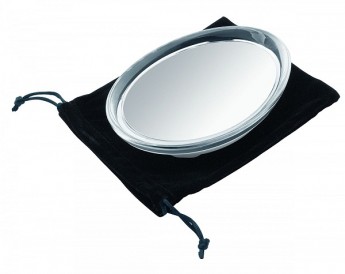 Зеркало косметическое с присосками, подсветкой LED и увеличением х5 переносное для путешествий овальное