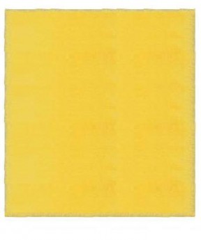 Коврик для ванной квадратный жёлтый с вырезом 60х60