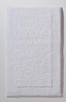 Коврик для ванной хлопковый двухсторонний белый 115х60