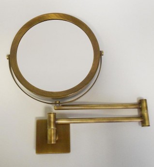 Зеркало косметическое бронзовое настенное двухстороннее c увеличением х1 и х3