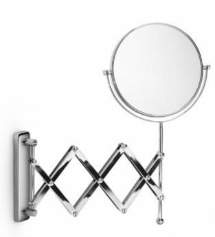 Зеркало косметическое настенное гармошка двухстороннее с увеличением х1 и х3