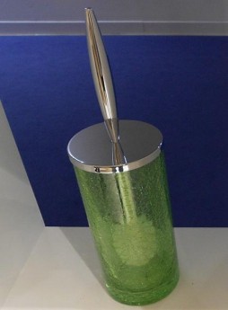 Аксессуары для ванной зелёные стеклянные кракелюрное стекло ёршик