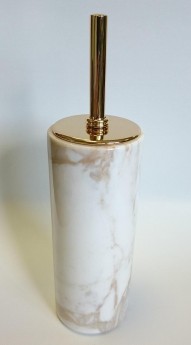 Мраморные аксессуары для ванной Natura золотой Ёршик для унитаза мраморный напольный