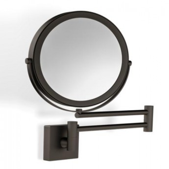Зеркало косметическое двухстороннее настенное с увеличением 1х1 и 1х5 Bronze Dunkel