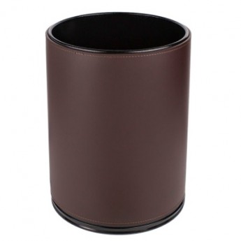 Ведро для бумаг кожаное круглое Moka