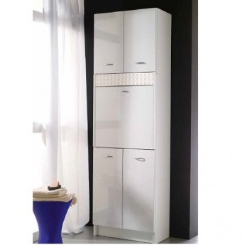 Colavene шкаф колонка с полками и откидной корзиной для белья
