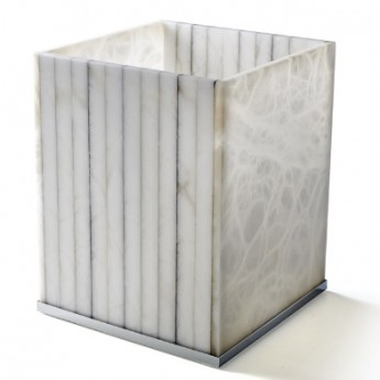 3SC RIGATO ведро без крышки натуральный ALABASTRO хром квадратное