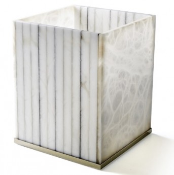 3SC RIGATO ведро без крышки натуральный ALABASTRO золото квадратное