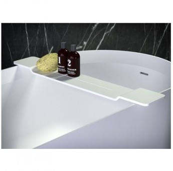 Knief полка для ванны белая матовая