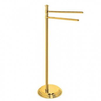 Colombo стойка с полотенцедержателем PVD золото матовое