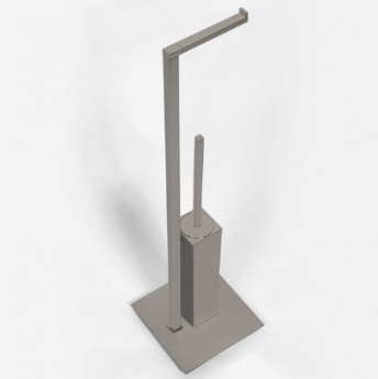 Colombo MiniQ стойка напольная с ёршиком и бумагодержателем PVD нержавеющая сталь