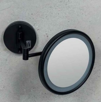Colombo Fashion Mirrors косметическое зеркало с подсветкой иувеличением х3 чёрное круглое настенное