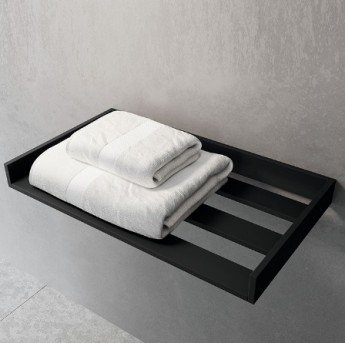 Novellini Kuadra полка для полотенец 61 cм чёрный матовый