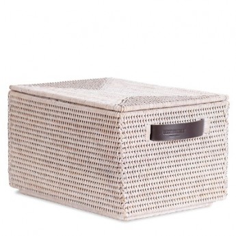Decor Walther Basket коробка ёмкость универсальная для хранения с крышкой ротанг светлый