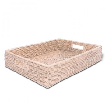Decor Walther Basket TRAY лоток поднос плетёный ротанг светлый Rattan