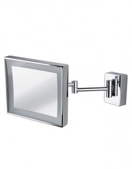 Зеркало косметическое с подсветкой LED увеличение х3 прямоугольное